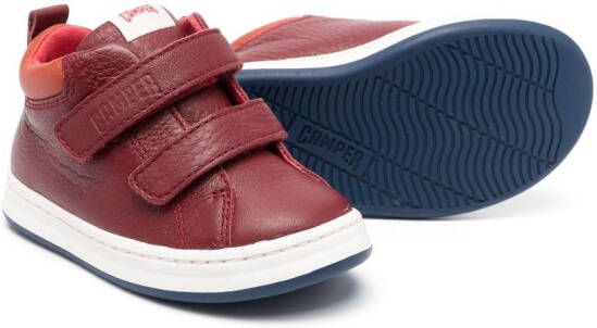 Camper Kids Runner Four high-top leather sneakers Red