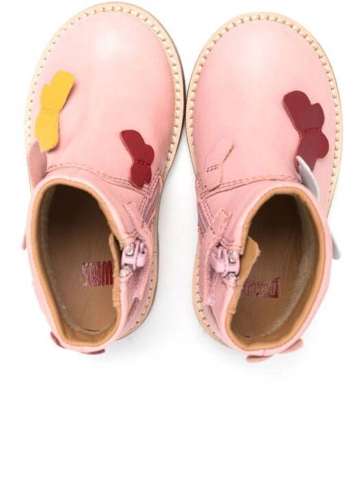 Camper Kids Savina butterfly-applique boots Pink
