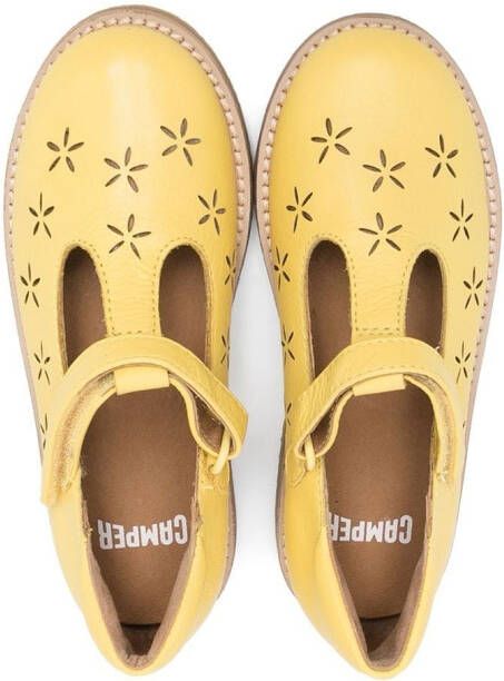 Camper Kids Savina cut-out detail ballerinas Yellow