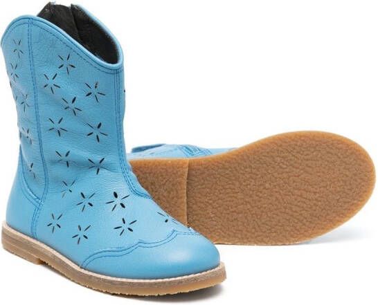 Camper Kids Savina perforated ankle boots Blue