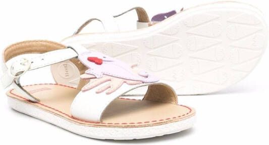 Camper Kids seahorse motif sandals White