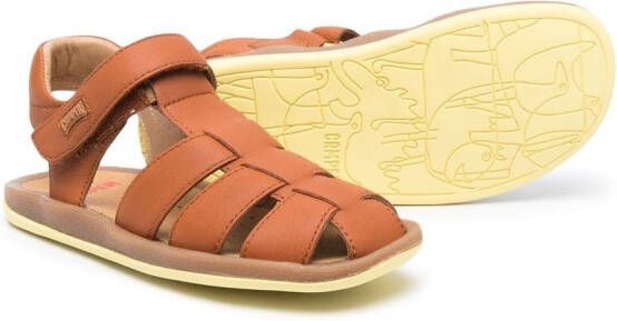 Camper Kids side touch-strap fastening sandals Brown