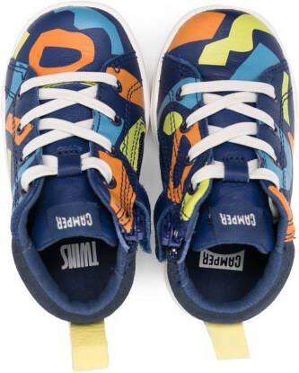 Camper Kids Twins abstract-print sneakers Blue