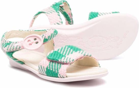 Camper Kids Twins checked sandals Pink