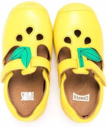 Camper Kids Twins touchs-trap sandals Yellow