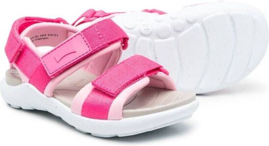Camper Kids Wous touch strap sandals Pink