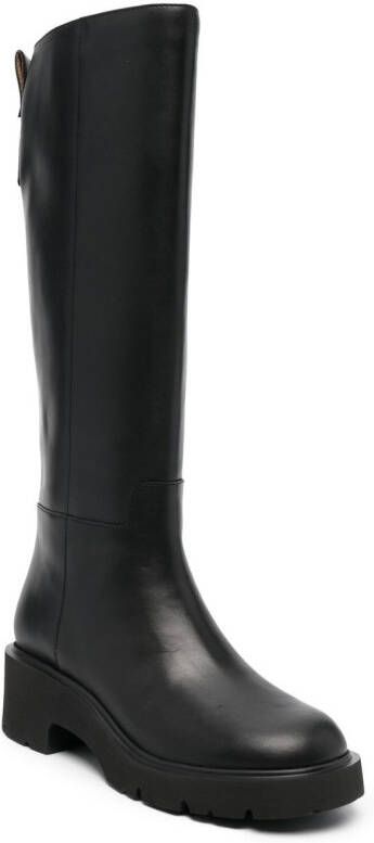 Camper knee-length slip-on boots Black