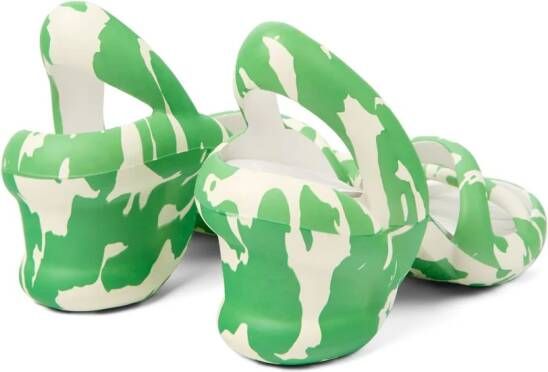 Camper Korabah 80mm two-tone sandals Green