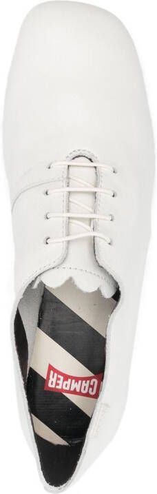 Camper lace-up ballerina shoes White
