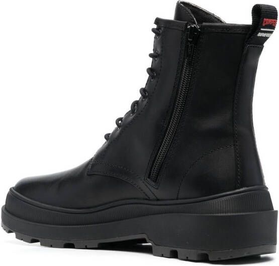 Camper lace-up leather boots Black