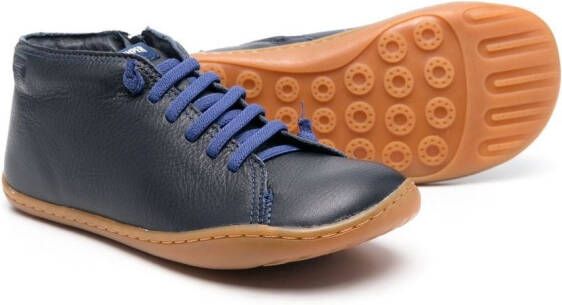 Camper Kids lace-up leather mid-top sneakers Blue