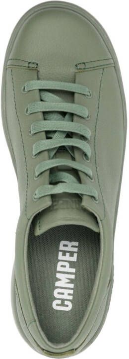 Camper lace-up leather sneakers Green