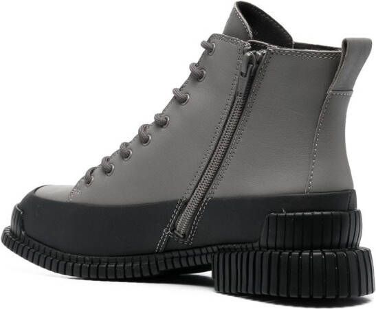 Camper logo lace-up ankle boots Grey