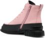 Camper logo lace-up ankle boots Pink - Thumbnail 3