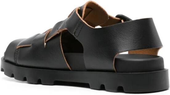 Camper Merco woven leather sandals Black
