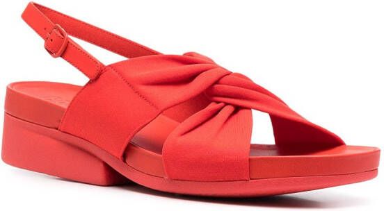 Camper Minikaah cross strap sandals Red