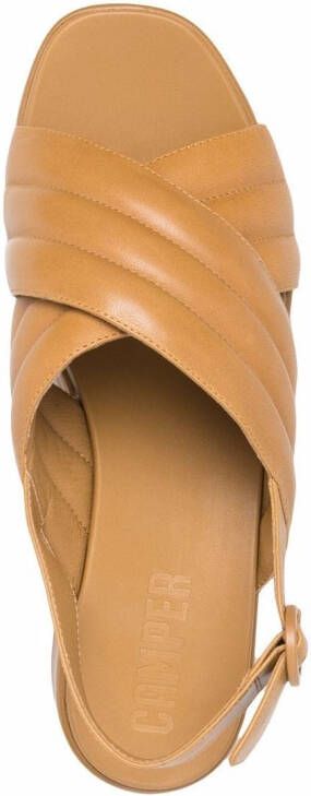 Camper Misia leather wedge sandals Neutrals