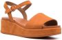 Camper Misia suede wedge sandals Brown - Thumbnail 2