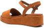Camper Misia suede wedge sandals Brown - Thumbnail 3