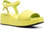 Camper Misia suede wedge sandals Green - Thumbnail 2