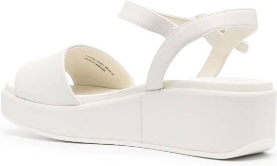 Camper Misia suede wedge sandals White