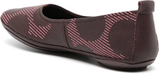 Camper Nina decorative-stitching ballerina shoes Purple