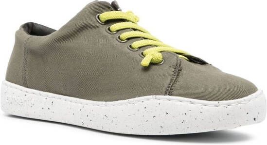 Camper organic-cotton lace-up sneakers Green