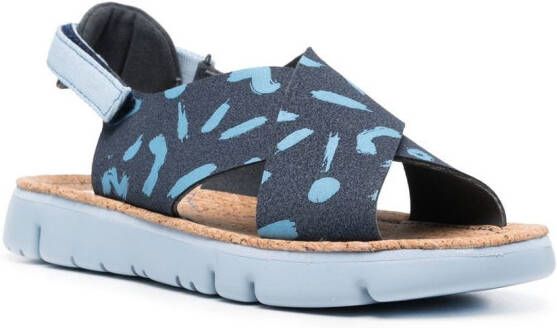 Camper Oruga crossover-strap sandals Blue