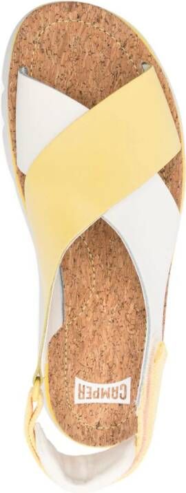Camper Oruga crossover-strap sandals Yellow