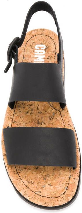 Camper Oruga slingback leather sandals Black