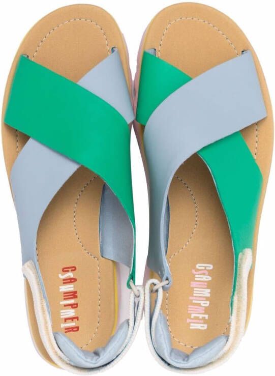 Camper Oruga slingback leather sandals Green