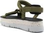 Camper Oruga Up 42mm touch-strap flatform sandals Green - Thumbnail 3