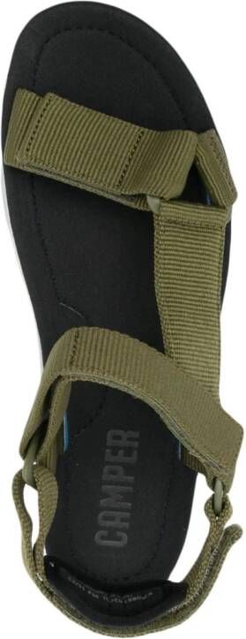 Camper Oruga Up 42mm touch-strap flatform sandals Green