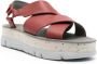 Camper Oruga UP leather sandals Red - Thumbnail 2