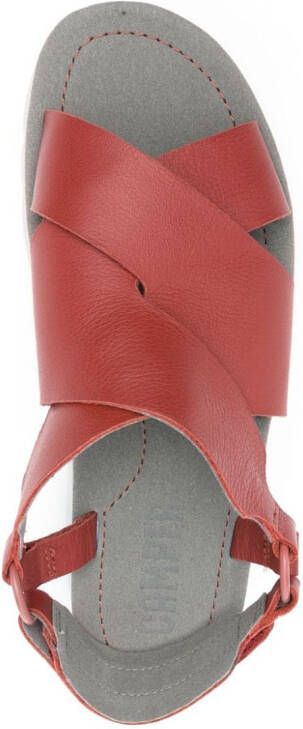 Camper Oruga UP leather sandals Red