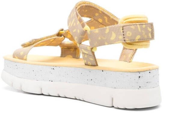 Camper Oruga Up open toe sandals Yellow