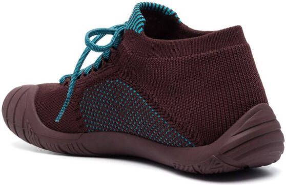 Camper Path knitted lace-up sneakers Brown