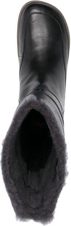 Camper Patty faux fur-trim boots Black