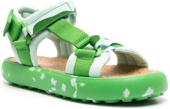 Camper Pelotas Flota touch-strap sandals Green