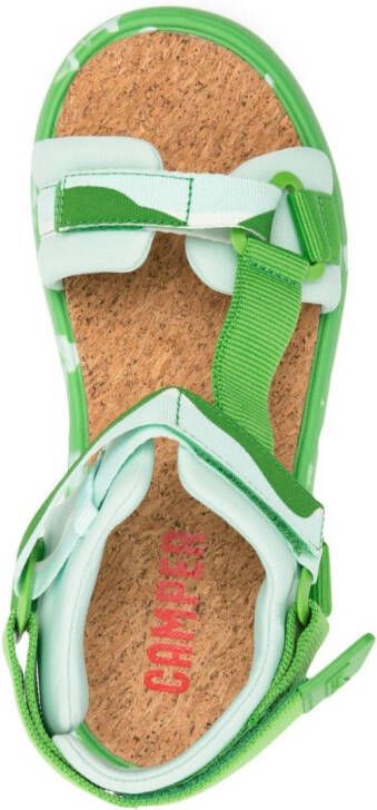 Camper Pelotas Flota touch-strap sandals Green