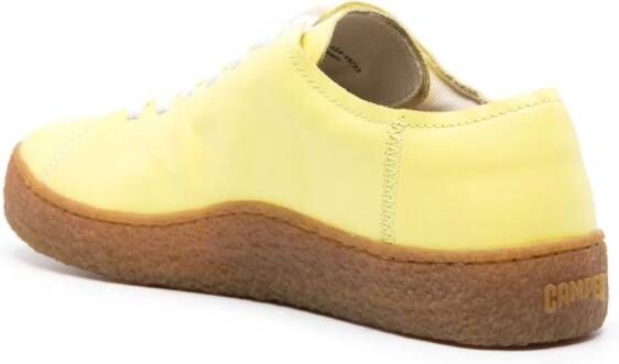Camper Peu Terreno logo-debossed leather sneakers Yellow