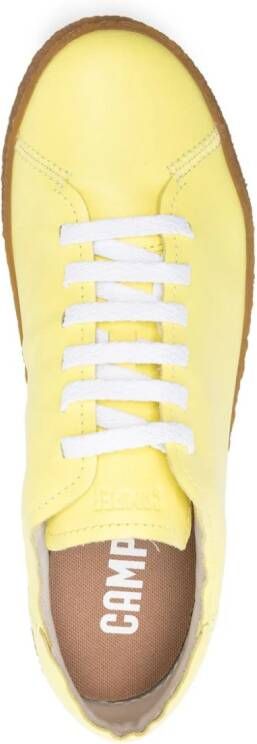 Camper Peu Terreno logo-debossed leather sneakers Yellow