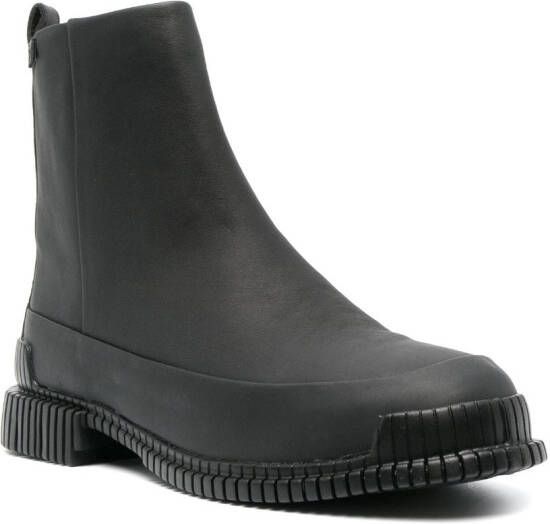 Camper Pix ankle leather boots Black