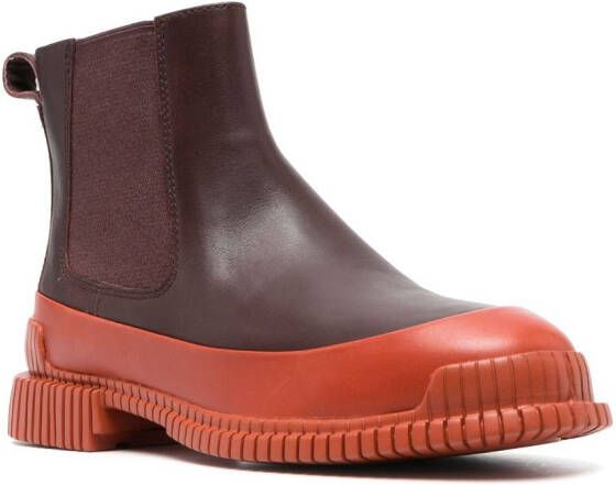 Camper Pix ankle-length leather boots Red