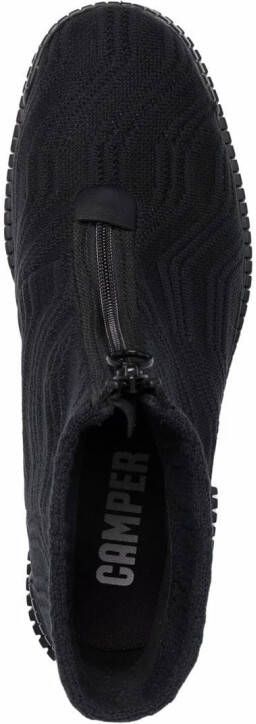 Camper Pix front-zip ankle boots Black