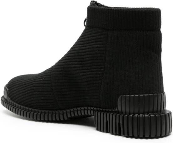 Camper Pix ribbed-texture ankle-lenght boots Black