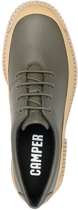 Camper Pix two-tone lace-up shoes Green