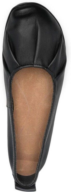 Camper pleated-detail ballerina shoes Black