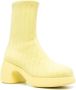 Camper ribbed-knit ankle 70mm boots Yellow - Thumbnail 2