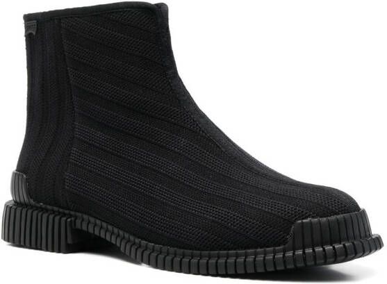 Camper ribbed-knit ankle boots Black